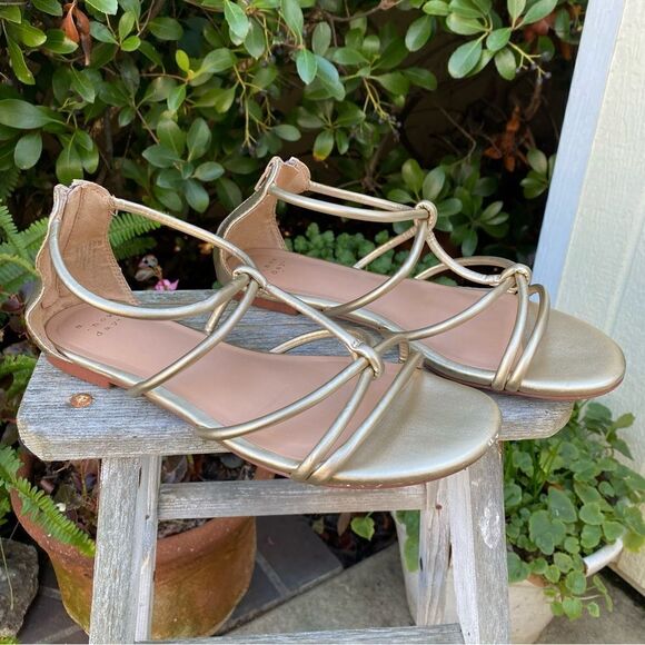 A New Day by Target Gold Shimmer Shiny Rope Sandal Size 8.5 Women. EUC! - Picture 1 of 7